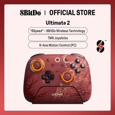 8Bitdo Controller di gioco wireless Ultimate 2 per PC e Android con joystick TMR, controllo del movimento - WUCHANG: piume cadute 8Bitdo Controller di gioco wireless Ultimate 2 per PC e Android con joystick TMR, controllo del movimento - WUCHANG: piume cadute