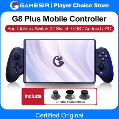 GameSir G8 Plus Gamepad per Nintendo Switch 2/1, Steam, PC, Controller per Telefono, iOS, Android, Joystick con Effetto Hall e Grilletti Analogici GameSir G8 Plus Gamepad per Nintendo Switch 2/1, Steam, PC, Controller per Telefono, iOS, Android, Joystick con Effetto Hall e Grilletti Analogici