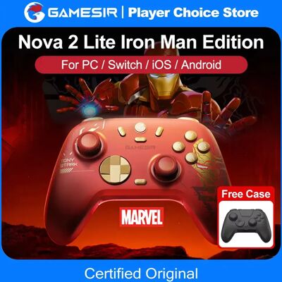 GameSir Nova 2 Lite Edizione Iron Man, Controller Wireless per PC, Compatibile con Windows, iOS, Android, Mobile, Steam, Switch, Controllo 2-in-1 GameSir Nova 2 Lite Edizione Iron Man, Controller Wireless per PC, Compatibile con Windows, iOS, Android, Mobile, Steam, Switch, Controllo 2-in-1
