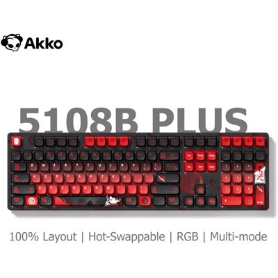 AKKO 5108B Plus Tastiera meccanica Hot Swap RGB ACA Profilo PBT Keycap USB Type-C/2.4GHz/Bluetooth 5.0 Tastiera da gioco wireless AKKO 5108B Plus Tastiera meccanica Hot Swap RGB ACA Profilo PBT Keycap USB Type-C/2.4GHz/Bluetooth 5.0 Tastiera da gioco wireless