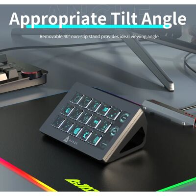 Ajazz AKP153E Pannello di controllo multifunzione Assistente desktop Mini tastiera intelligente a 12 tasti adatta a più scenari Ufficio Ajazz AKP153E Pannello di controllo multifunzione Assistente desktop Mini tastiera intelligente a 12 tasti adatta a più scenari Ufficio