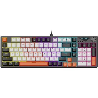 Ajazz Tastiera meccanica da gioco NK98 versione cablata, tasti intercambiabili a caldo, 98 tasti, compatibile con Windows Vista/XP/7/8/10/17, Mac Ajazz Tastiera meccanica da gioco NK98 versione cablata, tasti intercambiabili a caldo, 98 tasti, compatibile con Windows Vista/XP/7/8/10/17, Mac