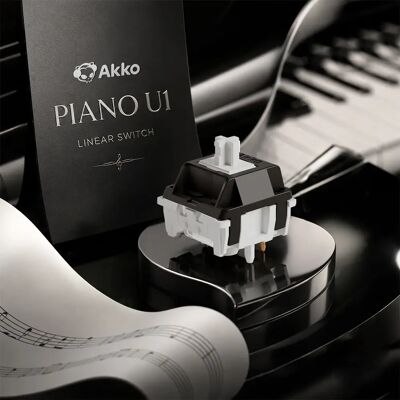 AKKO Piano U1 45g±5g Switch Lineari Lubrificati in Fabbrica, 5 Pin, Hot-swappable, Switch MX, Accessori per Tastiera Meccanica AKKO Piano U1 45g±5g Switch Lineari Lubrificati in Fabbrica, 5 Pin, Hot-swappable, Switch MX, Accessori per Tastiera Meccanica