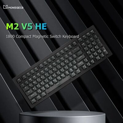 AKKO Tastiera Magnetica xMonsGeek M2 V5 HE, 98 Tasti Layout ANSI, Rapid Trigger 0.005mm, Polling Rate 8K, Tastiera da Gaming Personalizzabile AKKO Tastiera Magnetica xMonsGeek M2 V5 HE, 98 Tasti Layout ANSI, Rapid Trigger 0.005mm, Polling Rate 8K, Tastiera da Gaming Personalizzabile