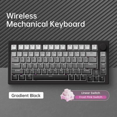 AKKO Tastiera 5075 V3 75% ANSI-US con volume USB RGB sostituibile a caldo Type-C/2.4g e BT5.0 Tastiera meccanica da gioco personalizzata trimodale AKKO Tastiera 5075 V3 75% ANSI-US con volume USB RGB sostituibile a caldo Type-C/2.4g e BT5.0 Tastiera meccanica da gioco personalizzata trimodale