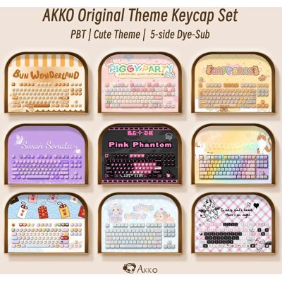 AKKO Tema carino originale MOG/MOA/MAO Profilo PBT Keycap Set 5 lati Dye-sub ANSI/ISO Layout Ragazza Copritasti Regalo Rotondo Panino Fungo AKKO Tema carino originale MOG/MOA/MAO Profilo PBT Keycap Set 5 lati Dye-sub ANSI/ISO Layout Ragazza Copritasti Regalo Rotondo Panino Fungo