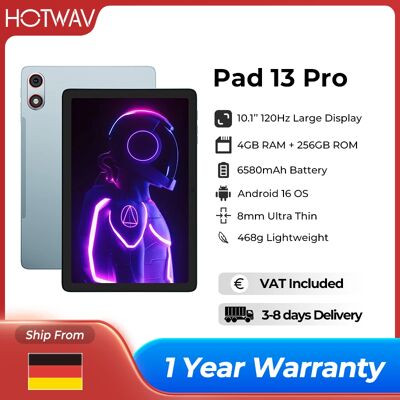 Hotwav Pad 13 Pro Android 16 Tablet Display da 10.1 '' 120Hz Pad ultrasottile leggero 4GB 256GB 6580mAh 13MP Octa-core Tablet PC Hotwav Pad 13 Pro Android 16 Tablet Display da 10.1 '' 120Hz Pad ultrasottile leggero 4GB 256GB 6580mAh 13MP Octa-core Tablet PC