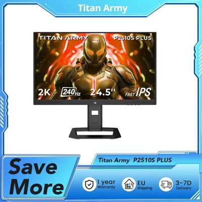 Titan P2510S PLUS Monitor da gioco piatto 16:9,24,5" Fast IPS QHD 240Hz, risoluzione 2560×1440, 178 ° Angolo di visione, VESA 100×100 Titan P2510S PLUS Monitor da gioco piatto 16:9,24,5" Fast IPS QHD 240Hz, risoluzione 2560×1440, 178 ° Angolo di visione, VESA 100×100