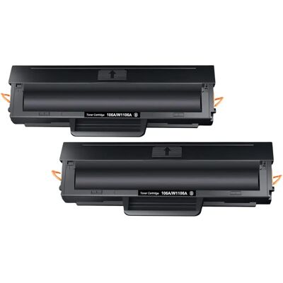 HP 2 Toner compatibili per W1106A / 106A Nero CON CHIP per Laser 107a, 107w / MFP 135a, 135w, 137fnw HP 2 Toner compatibili per W1106A / 106A Nero CON CHIP per Laser 107a, 107w / MFP 135a, 135w, 137fnw