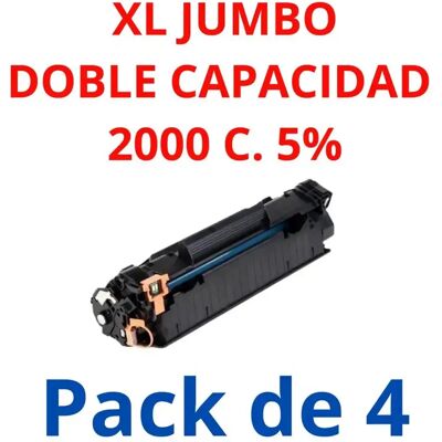 HP 4 Toner compatibili CF244XL / 44A XL (alta capacità / jumbo) per LaserJet Pro M15, M17, M28 2000c. 5% HP 4 Toner compatibili CF244XL / 44A XL (alta capacità / jumbo) per LaserJet Pro M15, M17, M28 2000c. 5%