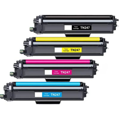 Brother Pacco 4 toner compatibili TN-247/TN-243 nero, ciano, magenta, giallo con chip per DCP-L3510, DCP-L3550, HL-L3210, MFC-L3770CDW, MFC-L3750CDW, MFC-L3730CDN, MFC-L3710CW Brother Pacco 4 toner compatibili TN-247/TN-243 nero, ciano, magenta, giallo con chip per DCP-L3510, DCP-L3550, HL-L3210, MFC-L3770CDW, MFC-L3750CDW, MFC-L3730CDN, MFC-L3710CW