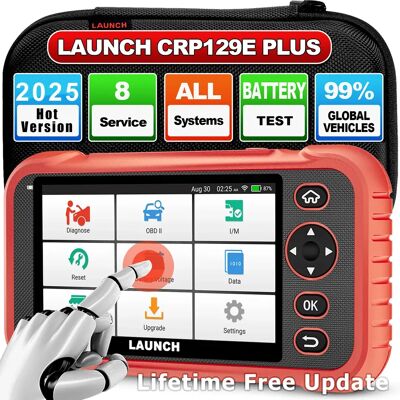 LAUNCH LANCIO X431 CRP129E PLUS Sistemi completi per auto EOBD OBD2 Scanner Strumento diagnostico 8 servizi di ripristino Scansione automatica della batteria Aggiornamento del test LAUNCH LANCIO X431 CRP129E PLUS Sistemi completi per auto EOBD OBD2 Scanner Strumento diagnostico 8 servizi di ripristino Scansione automatica della batteria Aggiornamento del test