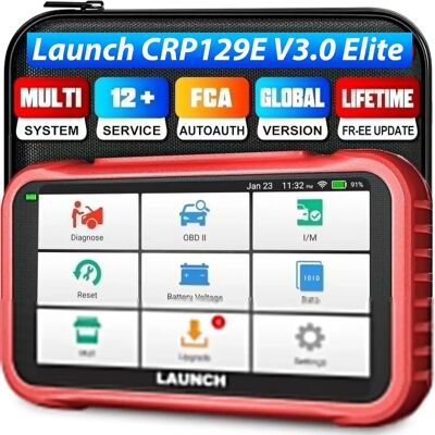 LAUNCH LANCIO CRP129E V3.0 OBD2 Scanner FCA AutoAuth 12 Reset Oil/EPB/TPMS/BMS/Codifica iniettori, spurgo ABS, motore ABS SRS AT SCAN strumento LAUNCH LANCIO CRP129E V3.0 OBD2 Scanner FCA AutoAuth 12 Reset Oil/EPB/TPMS/BMS/Codifica iniettori, spurgo ABS, motore ABS SRS AT SCAN strumento