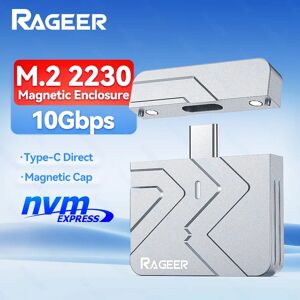 RAGEER Custodia in alluminio SSD M.2 2230 NVMe, custodia USB 3.2 Gen 2 (10 Gbps), copertura magnetica, chip Plug & Play 9210 di tipo C RAGEER Custodia in alluminio SSD M.2 2230 NVMe, custodia USB 3.2 Gen 2 (10 Gbps), copertura magnetica, chip Plug & Play 9210 di tipo C