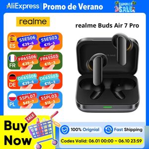 Realme Versione globale Buds Air 7 Pro Auricolare 53dB Cancellazione del rumore in tempo reale 11 + 6mm Driver Dual-DAC Al Traduttore live Realme Versione globale Buds Air 7 Pro Auricolare 53dB Cancellazione del rumore in tempo reale 11 + 6mm Driver Dual-DAC Al Traduttore live