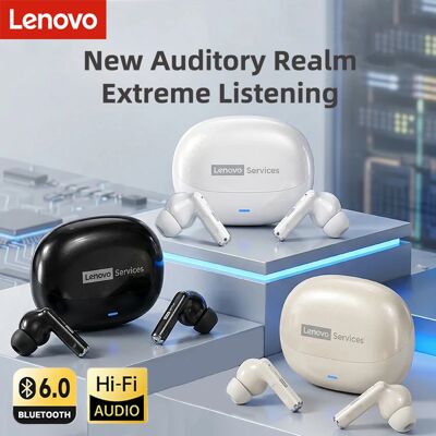 Lenovo Auricolari Wireless Bluetooth 6.0 Cuffie HiFi con Riduzione del Rumore ENC per Chiamate, Gaming e Sport con Microfono LE257 Nuovi Lenovo Auricolari Wireless Bluetooth 6.0 Cuffie HiFi con Riduzione del Rumore ENC per Chiamate, Gaming e Sport con Microfono LE257 Nuovi