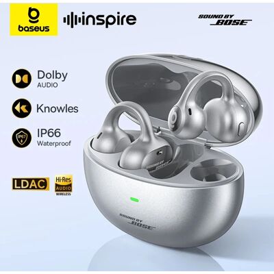 BASEUS Auricolari wireless Inspire XC1 Sound by Bose con clip per l'orecchio, Bluetooth 6.1, auricolari open-ear, 4 microfoni, auricolari a clip. BASEUS Auricolari wireless Inspire XC1 Sound by Bose con clip per l'orecchio, Bluetooth 6.1, auricolari open-ear, 4 microfoni, auricolari a clip.