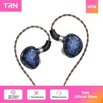 TRN Auricolari In-ear Official Azure Dragon di seconda generazione con diaframma planare da 14,6 mm e ugelli di regolazione intercambiabili TRN Auricolari In-ear Official Azure Dragon di seconda generazione con diaframma planare da 14,6 mm e ugelli di regolazione intercambiabili