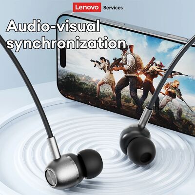 Lenovo Auricolari cablati YF20 Full In-Ear con connettore Type-C/3.5mm, anti-groviglio, audio surround 9D, auricolari da gaming a bassissima latenza Lenovo Auricolari cablati YF20 Full In-Ear con connettore Type-C/3.5mm, anti-groviglio, audio surround 9D, auricolari da gaming a bassissima latenza