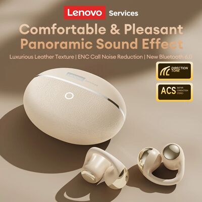 Lenovo NUOVI Auricolari Wireless Open-Ear RS110 OWS con Clip, Cuffie BT 6.0 per Gaming e Musica, IPX4, Cancellazione del Rumore ENC per Chiamate Lenovo NUOVI Auricolari Wireless Open-Ear RS110 OWS con Clip, Cuffie BT 6.0 per Gaming e Musica, IPX4, Cancellazione del Rumore ENC per Chiamate