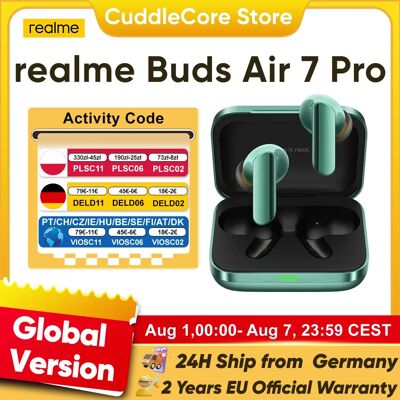 Realme Buds Air 7 Pro Auricolari Bluetooth Versione Globale per 16 pro plus GT 8 Pro 48 Ore di Autonomia Hi-Res 53dB Realme Buds Air 7 Pro Auricolari Bluetooth Versione Globale per 16 pro plus GT 8 Pro 48 Ore di Autonomia Hi-Res 53dB