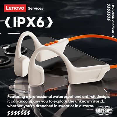 Lenovo Auricolari a Conduzione Ossea Originali S102, Cuffie a Conduzione Aerea V6.0 Wireless, Audio HiFi per Sport, Cuffie Impermeabili per Nuoto Lenovo Auricolari a Conduzione Ossea Originali S102, Cuffie a Conduzione Aerea V6.0 Wireless, Audio HiFi per Sport, Cuffie Impermeabili per Nuoto