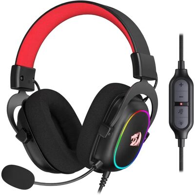 REDRAGON H510 Zeus-X RGB Cuffie da gioco retroilluminate cablate Cuffie con audio surround 7.1 e multipiattaforma REDRAGON H510 Zeus-X RGB Cuffie da gioco retroilluminate cablate Cuffie con audio surround 7.1 e multipiattaforma