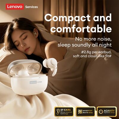 Lenovo LE261 TWS Auricolari per dormire Auricolari invisibili in morbido silicone per dormire Cuffie wireless Bluetooth 6.0 con riduzione del rumore delle chiamate Lenovo LE261 TWS Auricolari per dormire Auricolari invisibili in morbido silicone per dormire Cuffie wireless Bluetooth 6.0 con riduzione del rumore delle chiamate
