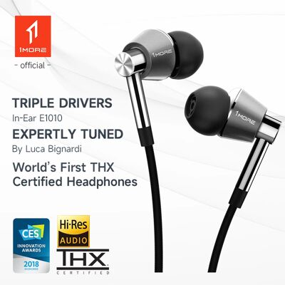 1MORE Triple Driver E1001 Auricolari intrauricolari cablati Cuffie da 3,5 mm con audio a bassa risoluzione Cuffie di tipo c 1MORE Triple Driver E1001 Auricolari intrauricolari cablati Cuffie da 3,5 mm con audio a bassa risoluzione Cuffie di tipo c