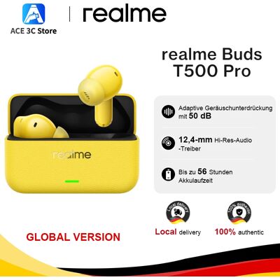 Realme Versione globale Buds T500 Pro Auricolari 50dB Cancellazione adattiva del rumore IP55 Auricolari wireless Realme Versione globale Buds T500 Pro Auricolari 50dB Cancellazione adattiva del rumore IP55 Auricolari wireless