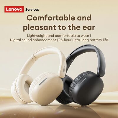 Lenovo LS106 Cuffie wireless over-ear per gaming e musica, auricolari Bluetooth 6.0 HD per chiamate, leggeri con riduzione del rumore ENC Lenovo LS106 Cuffie wireless over-ear per gaming e musica, auricolari Bluetooth 6.0 HD per chiamate, leggeri con riduzione del rumore ENC