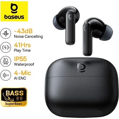 BASEUS Bass EP10/BP1 NC -43dB Auricolari True Wireless con cancellazione del rumore ANC, Bluetooth 6.0, auricolari in-ear wireless con 4 microfoni. BASEUS Bass EP10/BP1 NC -43dB Auricolari True Wireless con cancellazione del rumore ANC, Bluetooth 6.0, auricolari in-ear wireless con 4 microfoni.