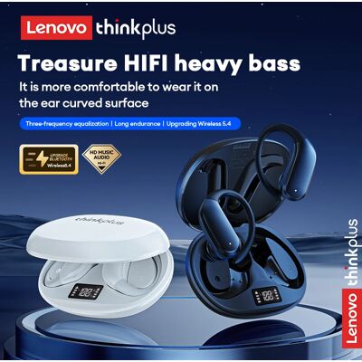 Lenovo Auricolari Sportivi XT55 OWS con Gancio per Orecchio, Wireless Bluetooth 5.4, Stereo HiFi, con Microfono, Cancellazione del Rumore, Impermeabili Lenovo Auricolari Sportivi XT55 OWS con Gancio per Orecchio, Wireless Bluetooth 5.4, Stereo HiFi, con Microfono, Cancellazione del Rumore, Impermeabili