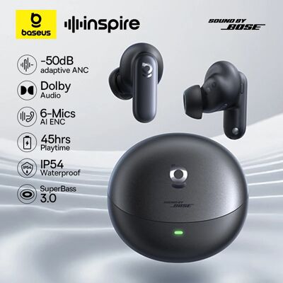 BASEUS Inspire XP1 -50dB Auricolari wireless ANC adattivi Bluetooth 6.1 Dolby Audio 6 Mic ENC Auricolari wireless Bud Sound di Bose BASEUS Inspire XP1 -50dB Auricolari wireless ANC adattivi Bluetooth 6.1 Dolby Audio 6 Mic ENC Auricolari wireless Bud Sound di Bose