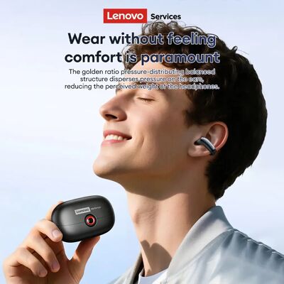 Lenovo Auricolari Wireless Originali LES-108 con Clip per Orecchio, Bluetooth 6.0, Ganci per Orecchio, Cuffie Sportive con Microfono Impermeabili Lenovo Auricolari Wireless Originali LES-108 con Clip per Orecchio, Bluetooth 6.0, Ganci per Orecchio, Cuffie Sportive con Microfono Impermeabili