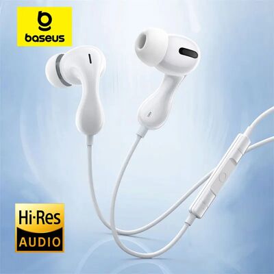 BASEUS Encok CZ20/HZ20 auricolare cablato in-ear ad alta risoluzione tipo C/jack da 3,5 mm con microfono cuffie cablate per computer portatile tablet telefono BASEUS Encok CZ20/HZ20 auricolare cablato in-ear ad alta risoluzione tipo C/jack da 3,5 mm con microfono cuffie cablate per computer portatile tablet telefono