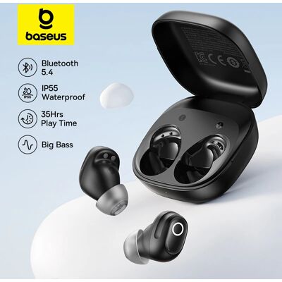 BASEUS Bass BD1 Auricolari wireless Auricolari Bluetooth 5.4 Mini e abbigliamento comodo, Super Bass IP55 Impermeabile 0,06 s Bassa latenza BASEUS Bass BD1 Auricolari wireless Auricolari Bluetooth 5.4 Mini e abbigliamento comodo, Super Bass IP55 Impermeabile 0,06 s Bassa latenza