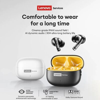 Lenovo LES-112 AI Cuffie con cancellazione del rumore TWS Auricolari wireless Bluetooth 6.0 Auricolari sportivi da gioco 55ms Bassa latenza IPX4 Lenovo LES-112 AI Cuffie con cancellazione del rumore TWS Auricolari wireless Bluetooth 6.0 Auricolari sportivi da gioco 55ms Bassa latenza IPX4
