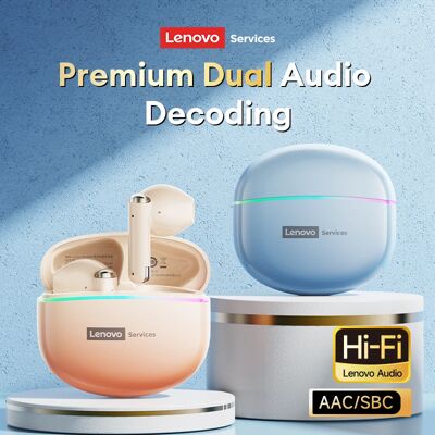 Lenovo NUOVI Auricolari Wireless LE222 TWS Bluetooth 6.0 Stereo con Colore Sfumato, Cuffie Hifi con 24 Ore di Riproduzione e Bassa Latenza HD Lenovo NUOVI Auricolari Wireless LE222 TWS Bluetooth 6.0 Stereo con Colore Sfumato, Cuffie Hifi con 24 Ore di Riproduzione e Bassa Latenza HD