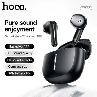 HOCO EQ33 Auricolare Bluetooth wireless Controllo app Cuffie stereo vivavoce con microfono per auricolare semi-in per telefono cellulare HOCO EQ33 Auricolare Bluetooth wireless Controllo app Cuffie stereo vivavoce con microfono per auricolare semi-in per telefono cellulare