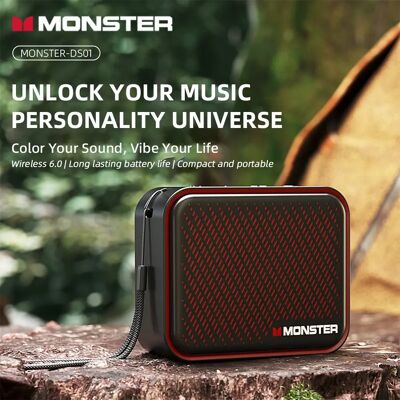 Monster Cable DS01 Altoparlante portatile ad alta fedeltà BT V6.0 IP67 Mini subwoofer wireless esterno impermeabile 1500mAh Acustica personalizzata Monster Cable DS01 Altoparlante portatile ad alta fedeltà BT V6.0 IP67 Mini subwoofer wireless esterno impermeabile 1500mAh Acustica personalizzata