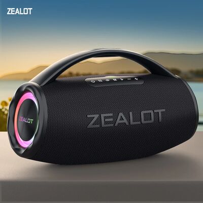 ZEALOT -S97 Altoparlante Bluetooth da 80W ad Alta Potenza, Portatile con Luce RGB Colorata, Subwoofer Wireless Impermeabile, Audio Stereo a 360°, TWS, FM ZEALOT -S97 Altoparlante Bluetooth da 80W ad Alta Potenza, Portatile con Luce RGB Colorata, Subwoofer Wireless Impermeabile, Audio Stereo a 360°, TWS, FM