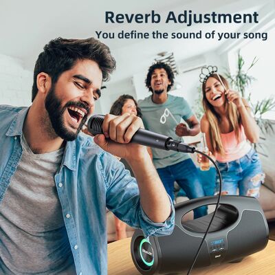 ZEALOT Altoparlante Bluetooth portatile per karaoke -P1 con impermeabilità IPX5, impugnatura comoda, illuminazione controllabile, 40W, per esterni ZEALOT Altoparlante Bluetooth portatile per karaoke -P1 con impermeabilità IPX5, impugnatura comoda, illuminazione controllabile, 40W, per esterni