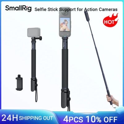 SmallRig Supporto per selfie stick per action cam per palo esteso portatile Insta360 per GoPro Hero 12 10 per DJI Action3/4 5403 SmallRig Supporto per selfie stick per action cam per palo esteso portatile Insta360 per GoPro Hero 12 10 per DJI Action3/4 5403