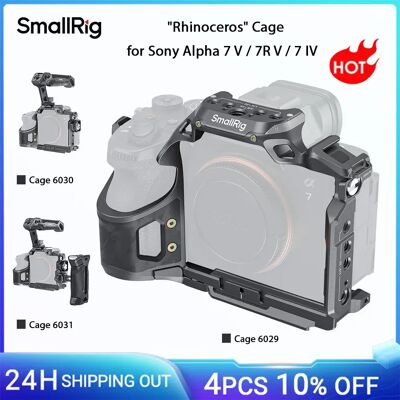 SmallRig A7 V / A7R V "Rinoceronte" Gabbia per Sony Alpha 7 V / 7R V / 7 IV, w 1/4"-20 Scarpa fredda filettata per maniglie Monitor 6029 SmallRig A7 V / A7R V "Rinoceronte" Gabbia per Sony Alpha 7 V / 7R V / 7 IV, w 1/4"-20 Scarpa fredda filettata per maniglie Monitor 6029