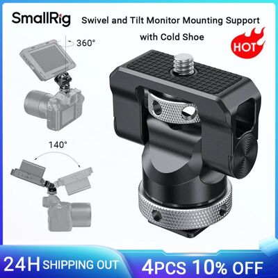 SmallRig Supporto per monitor da campo con pattino freddo e vite da 1/4" per monitor da 5/7 pollici, con rotazione a 360 gradi e inclinazione a 140 gradi SmallRig Supporto per monitor da campo con pattino freddo e vite da 1/4" per monitor da 5/7 pollici, con rotazione a 360 gradi e inclinazione a 140 gradi