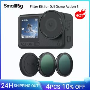 SmallRig Kit filtri Action 6 per DJI Osmo Action 6 con effetto 1/4 Black Mist/Filtro ND16 e CPL e copriobiettivo in silicone - 5896 SmallRig Kit filtri Action 6 per DJI Osmo Action 6 con effetto 1/4 Black Mist/Filtro ND16 e CPL e copriobiettivo in silicone - 5896