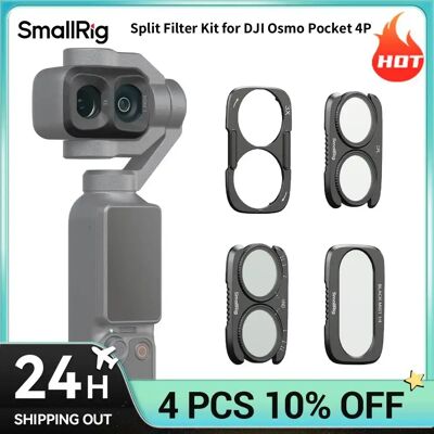 SmallRig Kit Filtri Split 4P per DJI Osmo Pocket 4P con CPL / Diffusione Nera 1/4 / Filtro VND1-5 per Flessibilità Creativa 6477 SmallRig Kit Filtri Split 4P per DJI Osmo Pocket 4P con CPL / Diffusione Nera 1/4 / Filtro VND1-5 per Flessibilità Creativa 6477