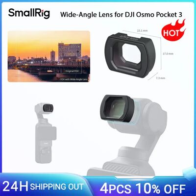 SmallRig Obiettivo grandangolare per DJI Osmo Pocket 3 Espandibile il campo visivo fino a 112 ° Chiusura magnetica compatta e leggera 5650 SmallRig Obiettivo grandangolare per DJI Osmo Pocket 3 Espandibile il campo visivo fino a 112 ° Chiusura magnetica compatta e leggera 5650