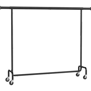 SONGMICS Appendiabiti a Forma di Asino con Ruote, Resistente e Estensibile, Capacità di Carico 110 kg, Dimensioni 45 x (160-200) x 162,9 cm, Facile da Assemblare, Portatile, Nero Opaco/Argento SONGMICS Appendiabiti a Forma di Asino con Ruote, Resistente e Estensibile, Capacità di Carico 110 kg, Dimensioni 45 x (160-200) x 162,9 cm, Facile da Assemblare, Portatile, Nero Opaco/Argento